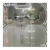 Sticla inteligentă curbată comutabilă